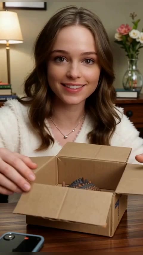 A hilarious 9-second vertical UGC-style unboxing video of an unbelievabl…